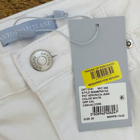 ANTONIO MELANI ⭐️NWT Mid-Rise Flared White Jeans GREAT STRETCH - Picture 6 of 12